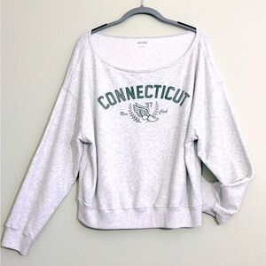 Hollister Connecticut Run Club boatneck sweatshirt S